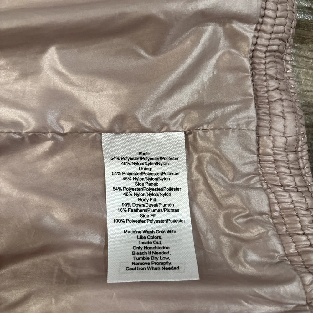 Calvin Klein Performance Down Vest Women's‎ Sz L Mauve Pink Quilted